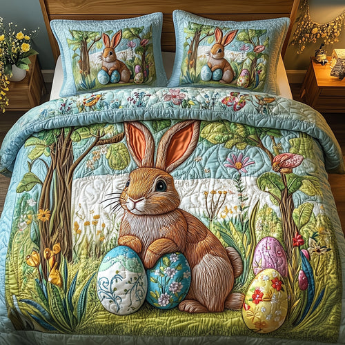 Serene Easter 3-Piece Quilted Bedding Set GFTOTP4933