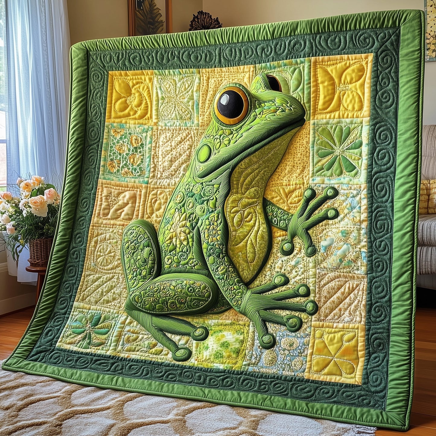Frog Haven Quilted Blanket GFTOTP4973
