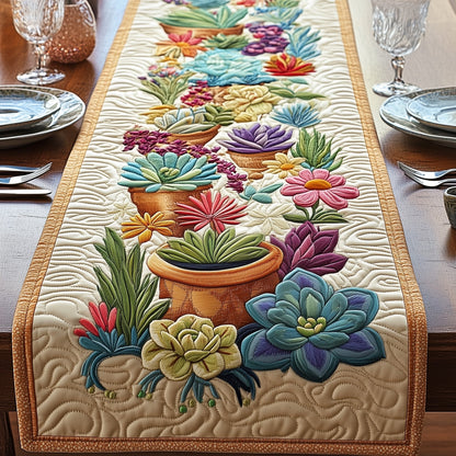 Succulent Garden Quilted Table Runner GFTOTP5082