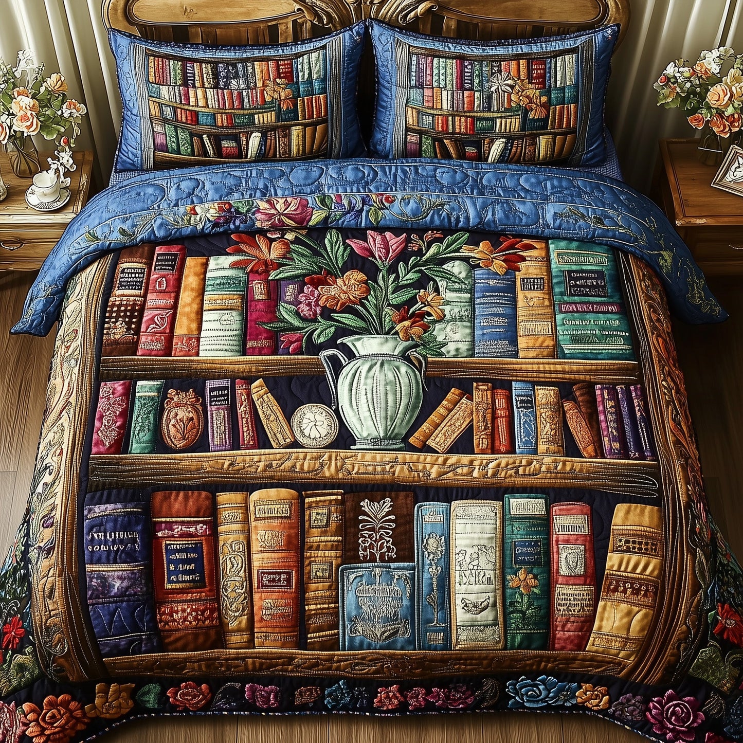 Cozy Library 3-Piece Quilted Bedding Set GFTOTP5260