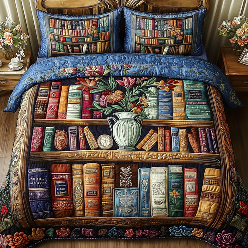 Cozy Library 3-Piece Quilted Bedding Set GFTOTP5260