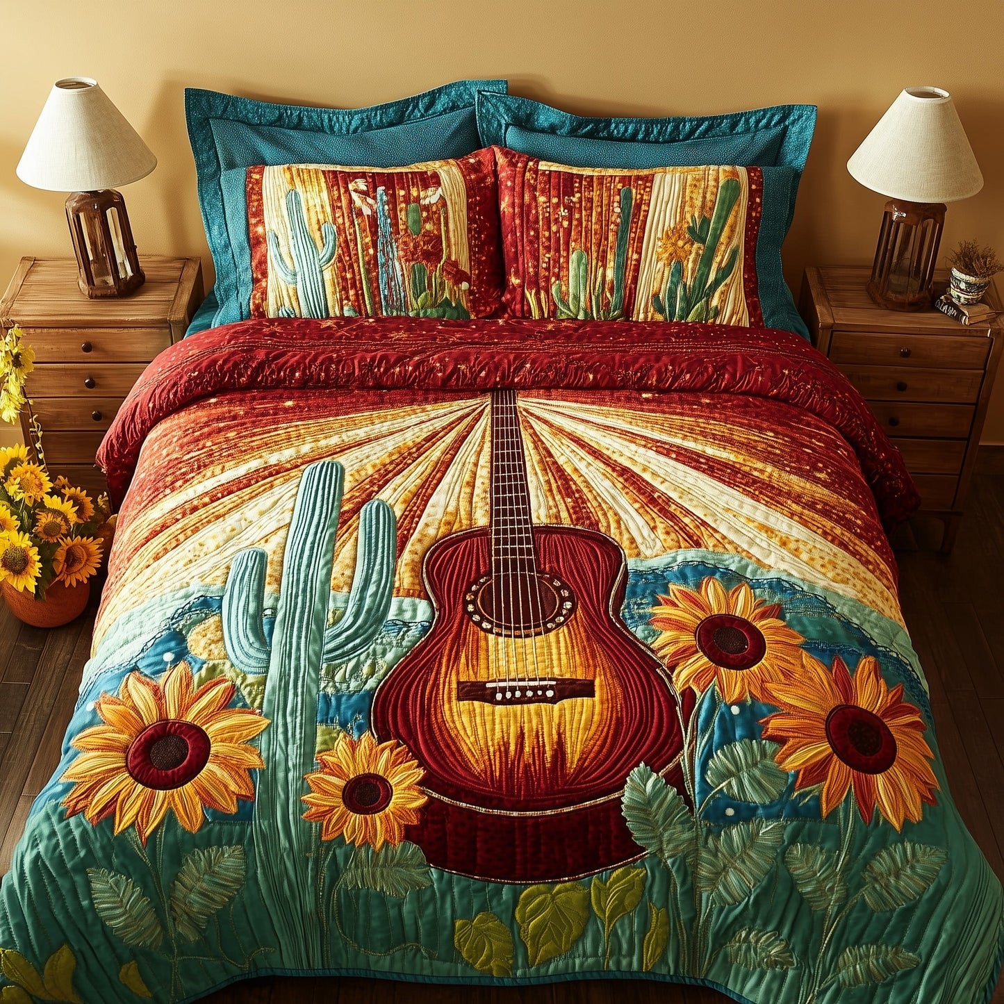 Rustic Cowboy Tune 3-Piece Quilted Bedding Set GFTOTP5437