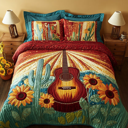Rustic Cowboy Tune 3-Piece Quilted Bedding Set GFTOTP5437