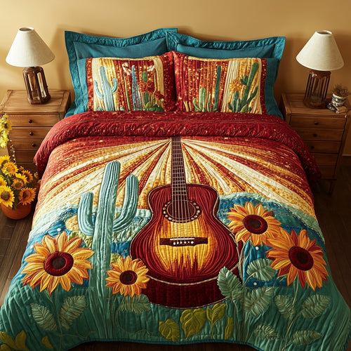 Rustic Cowboy Tune 3-Piece Quilted Bedding Set GFTOTP5437
