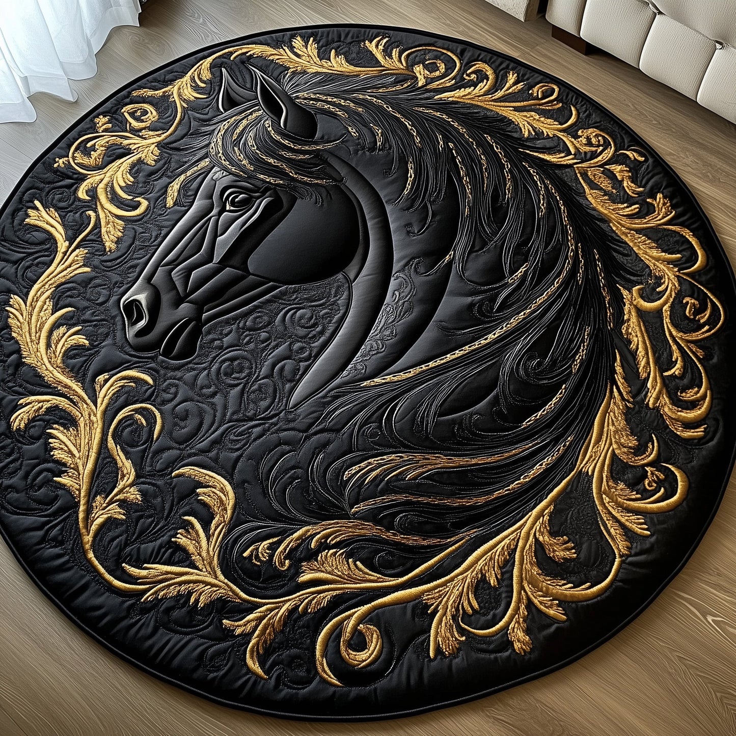 Majestic Mane Quilted Round Mat GFTOTP5741