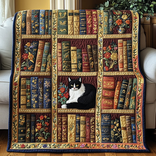Purrfectly Bookish Quilted Blanket GFTOTP5803