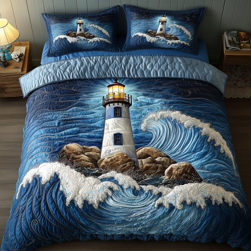 Seaside Serenity 3-Piece Quilted Bedding Set GFTOTP5848