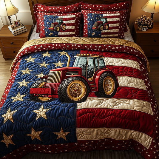 Rustic Patriot Farm 3-Piece Quilted Bedding Set GFTOTP5952