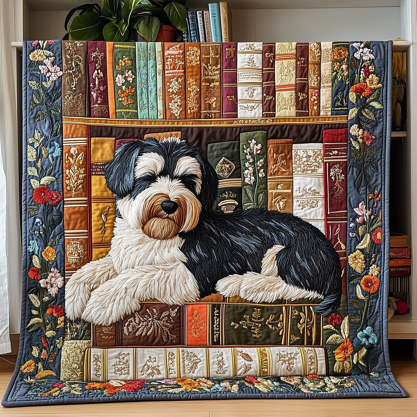 Schnauzer Bookish Dream Quilted Blanket GFTOTP5977