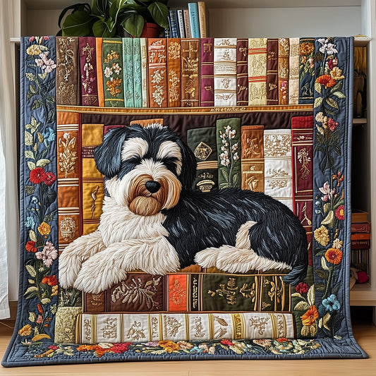 Schnauzer Bookish Dream Quilted Blanket GFTOTP5977