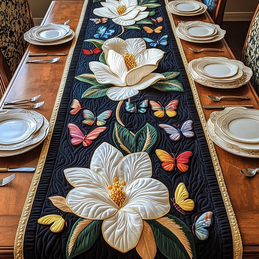 Butterfly Magnolia Quilted Table Runner GFTOTP6025