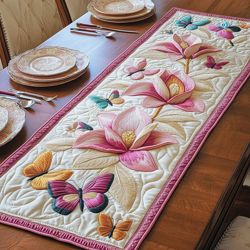 Butterfly Magnolia Quilted Table Runner GFTOTP6027