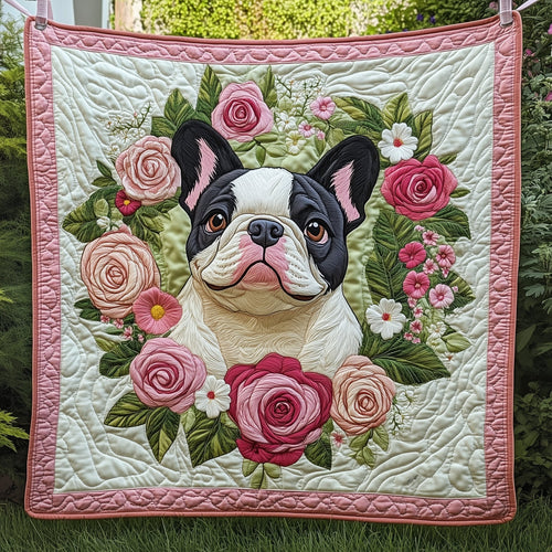 Frenchie Love Quilted Blanket GFTOTP6085