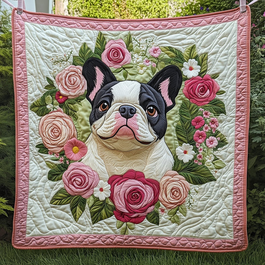 Frenchie Love Quilted Blanket GFTOTP6085