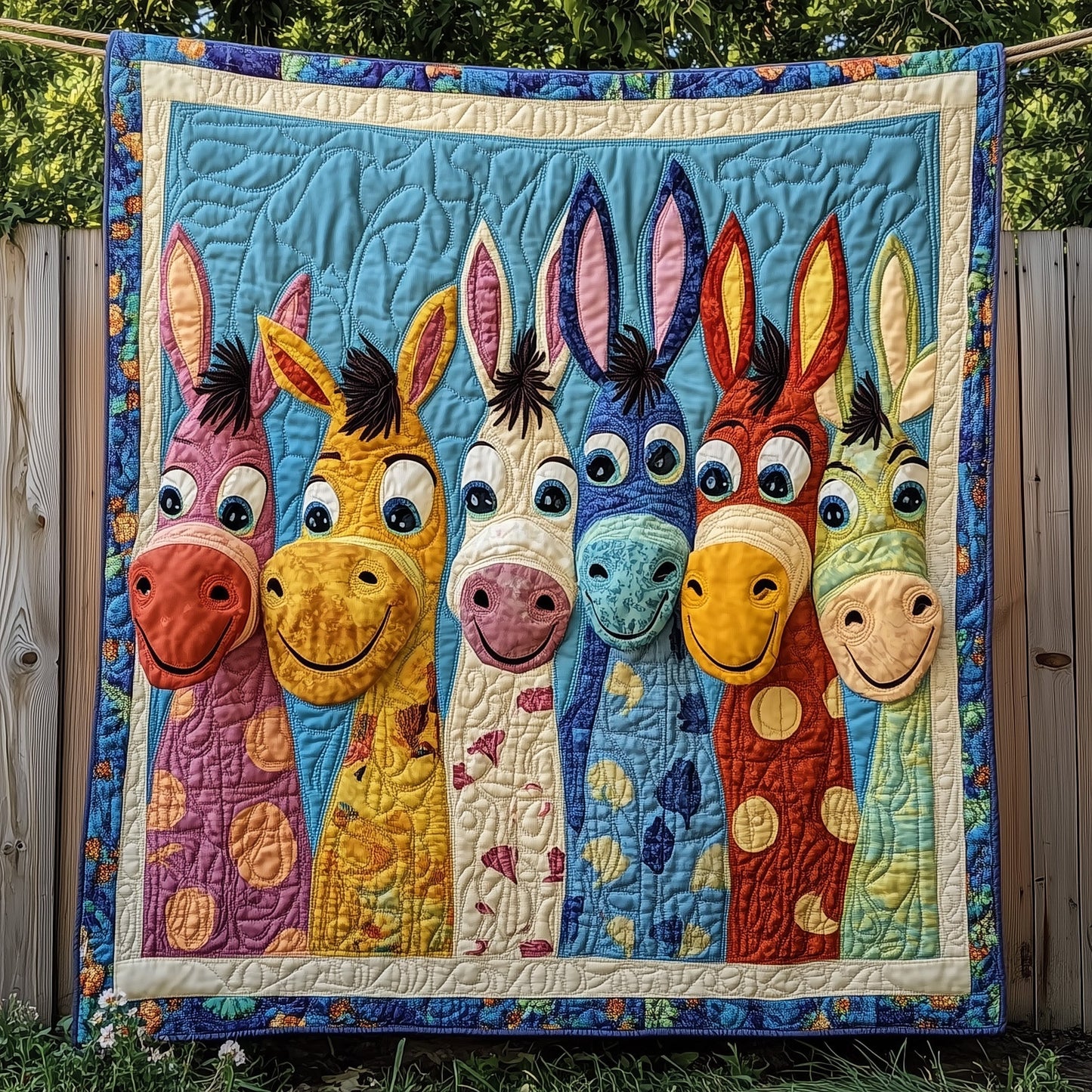 Whimsical Donkey Quilted Blanket GFTOTP6161