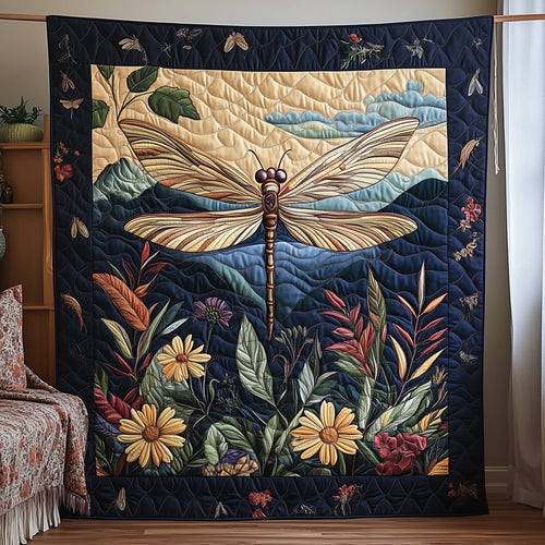 Dragonfly Haven Quilted Blanket GFTOTP6623