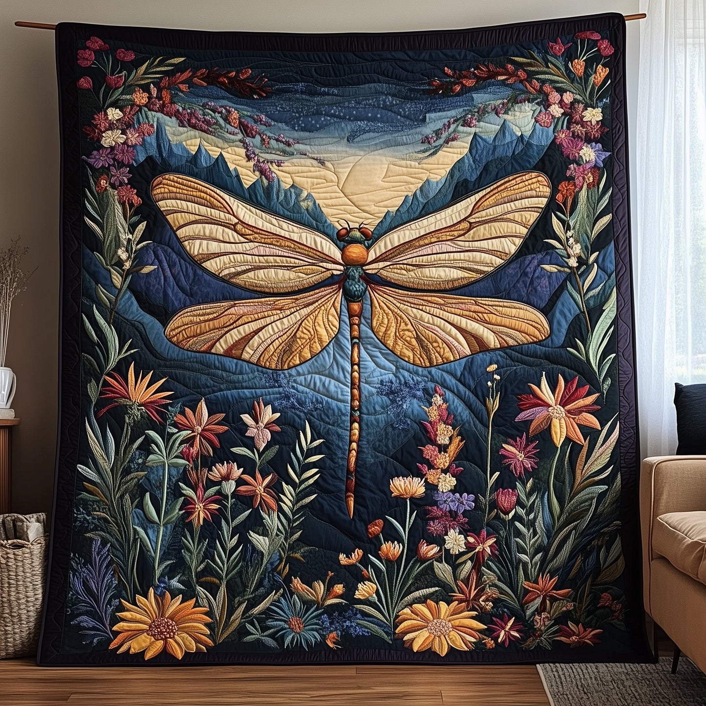 Dragonfly Haven Quilted Blanket GFTOTP6624
