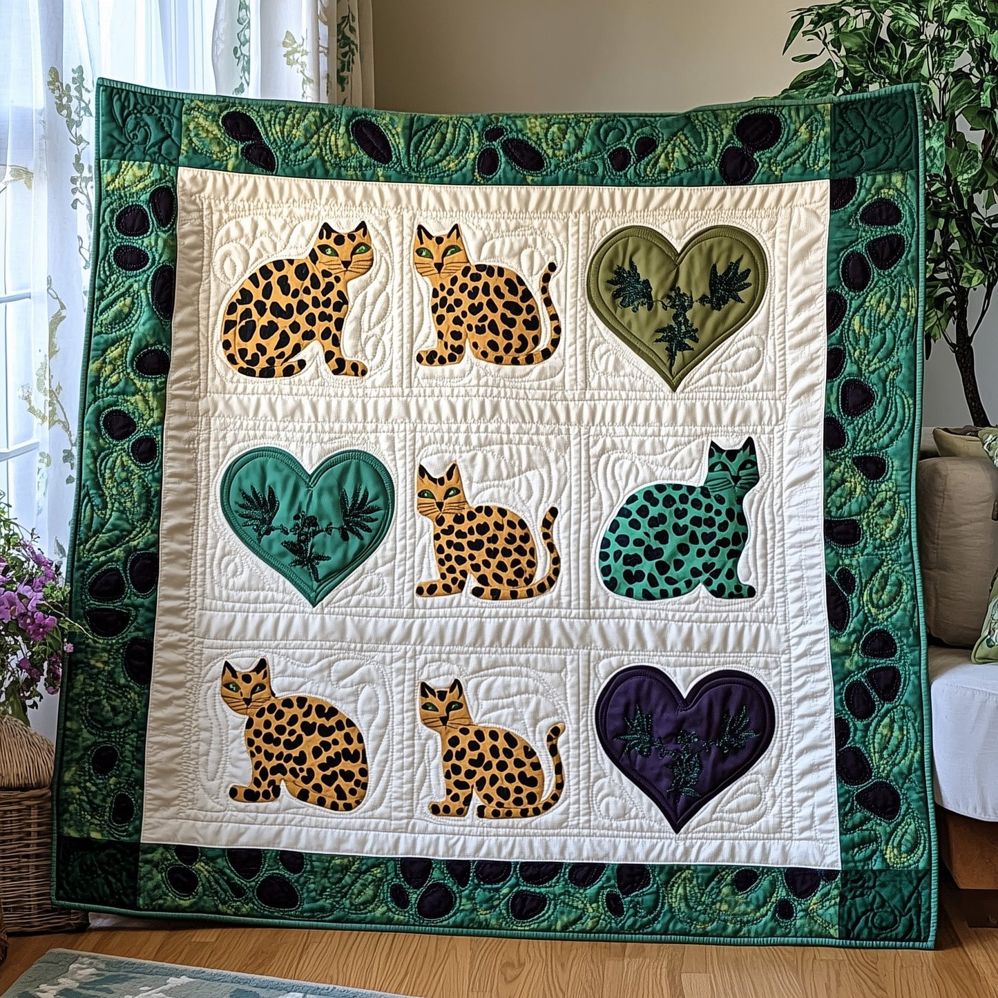 Leopard Cat Quilted Blanket GFTOTP6633