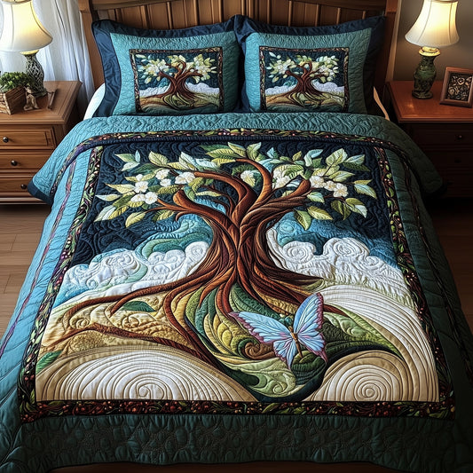 Ancient Tree Of Life 3-Piece Quilted Bedding Set GFTOTP6744