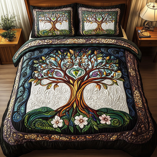 Ancient Tree Of Life 3-Piece Quilted Bedding Set GFTOTP6750