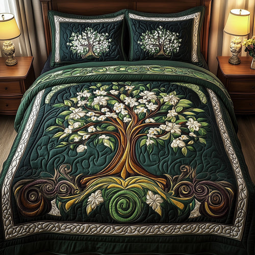 Ancient Tree Of Life 3-Piece Quilted Bedding Set GFTOTP6752
