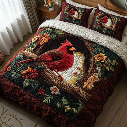 Woodland Serenade 3-Piece Quilted Bedding Set GFTOTP6801
