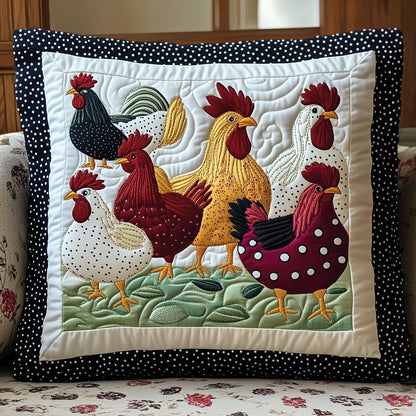 Whimsy Chicken Quilted Pillow Case GFTOTP6819