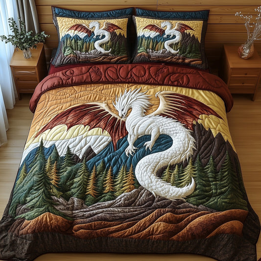 Forest Dragon 3-Piece Quilted Bedding Set GFTOTP6865