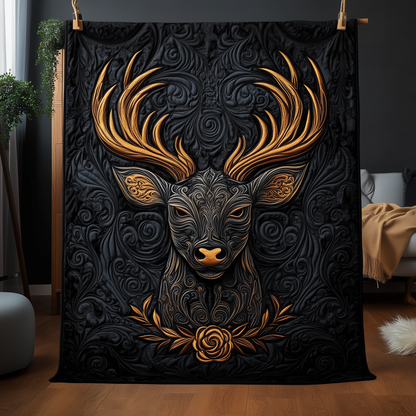 Elegant Reindeer Quilted Blanket GFTOTP694