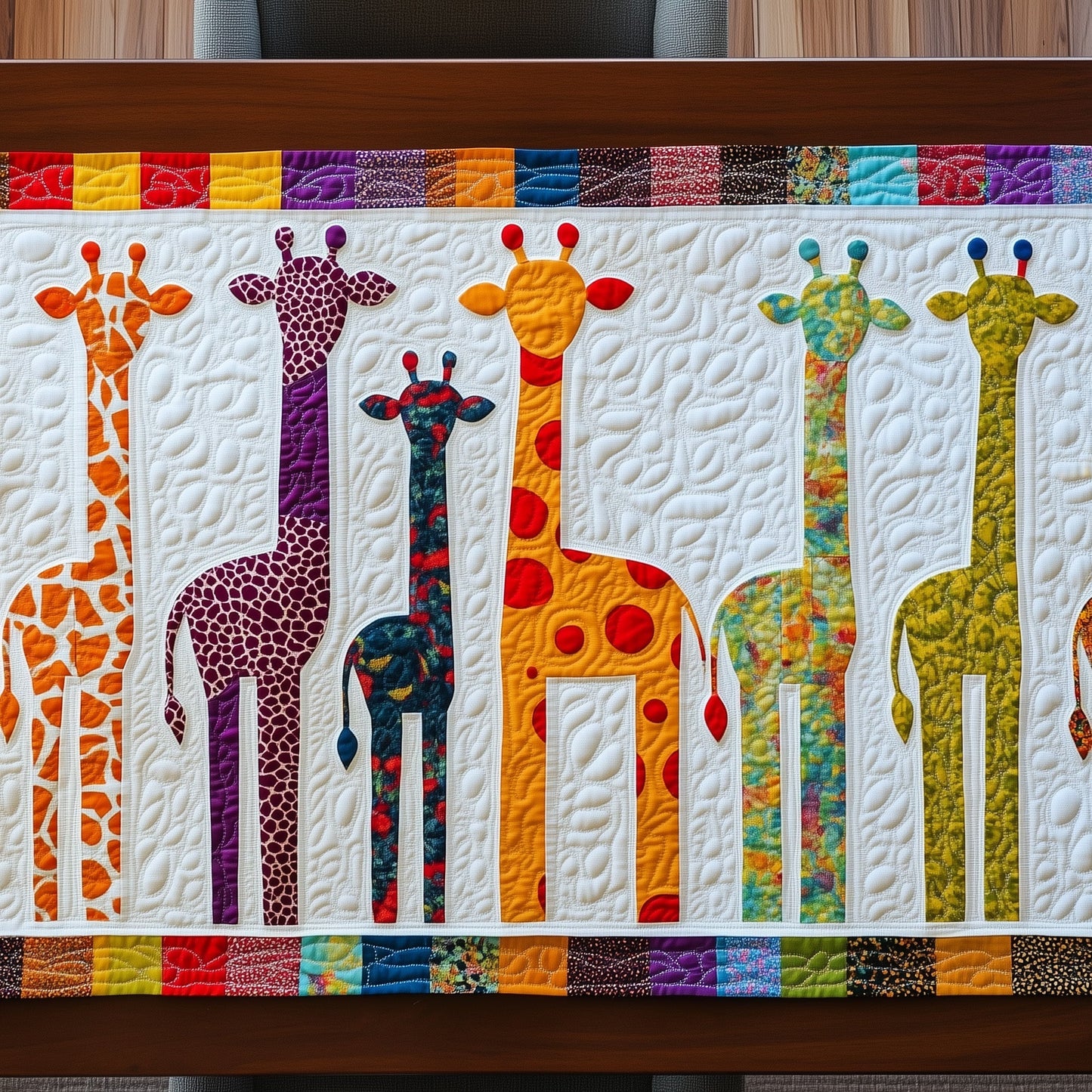 Whimsy Giraffes Quilted Table Runner GFTOTP7077
