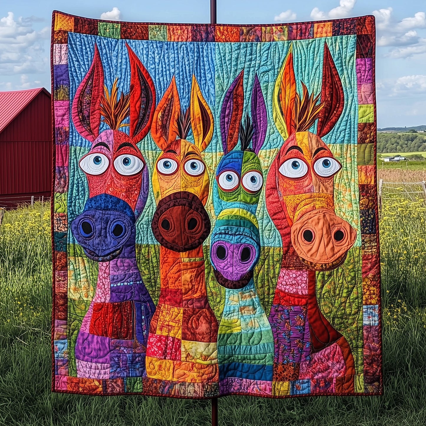 Donkey Snuggles Quilted Blanket GFTOTP7139