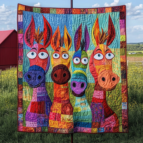 Donkey Snuggles Quilted Blanket GFTOTP7139