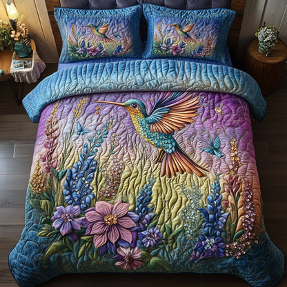 Sparkling Hummingbird 3-Piece Quilted Bedding Set GFTOTP7385