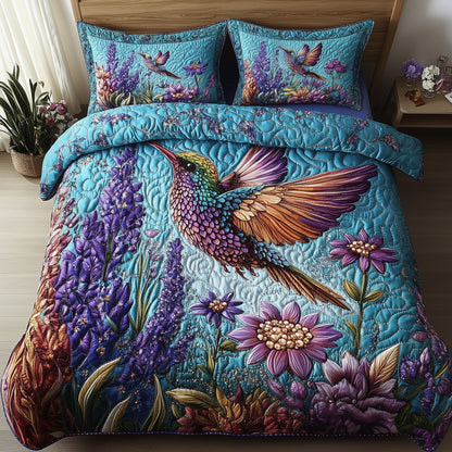 Sparkling Hummingbird 3-Piece Quilted Bedding Set GFTOTP7405