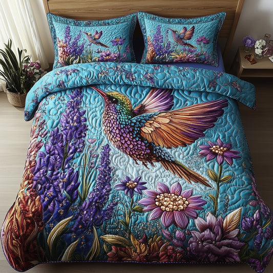 Sparkling Hummingbird 3-Piece Quilted Bedding Set GFTOTP7405