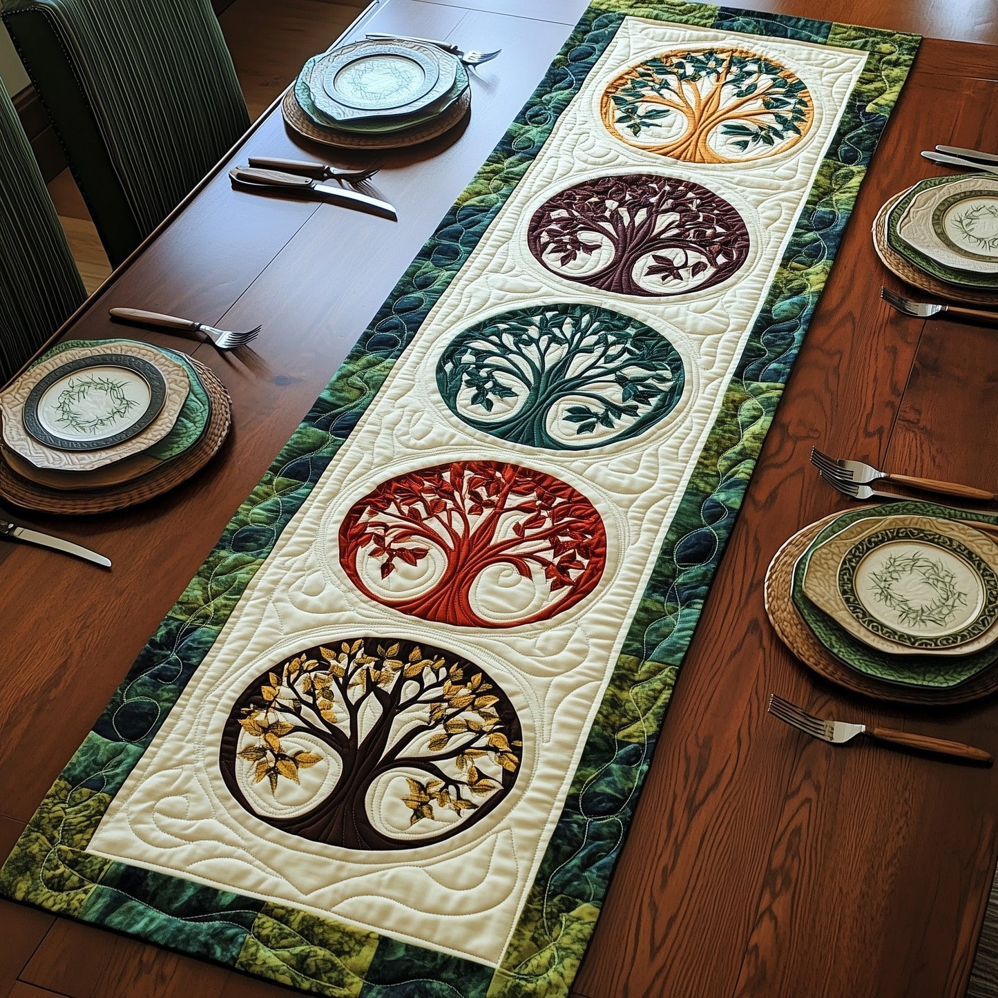 Tree Of Life Quilted Table Runner GFTOTP7508