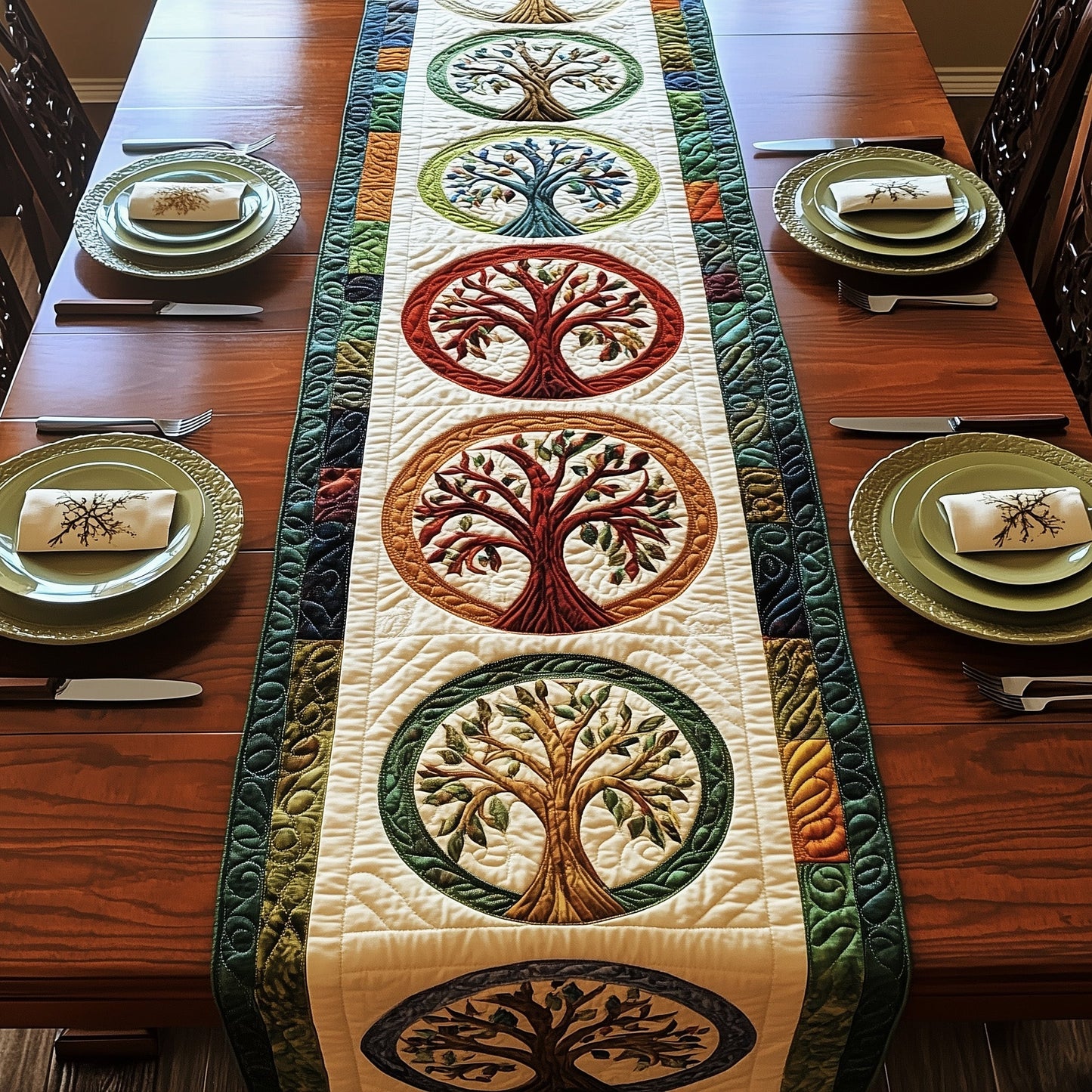 Tree Of Life Quilted Table Runner GFTOTP7509