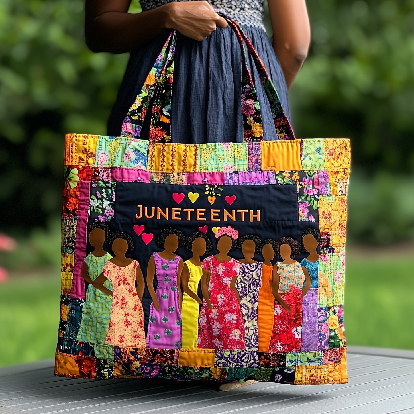 Juneteenth Quilted Tote Bag GFTOTP7921