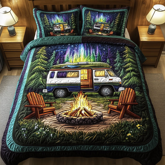 Midnight Camping 3-Piece Quilted Bedding Set GFTOTP7962
