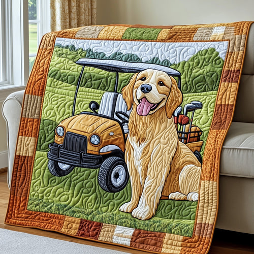 Golden Retriever Golf Quilted Blanket GFTOTP8044