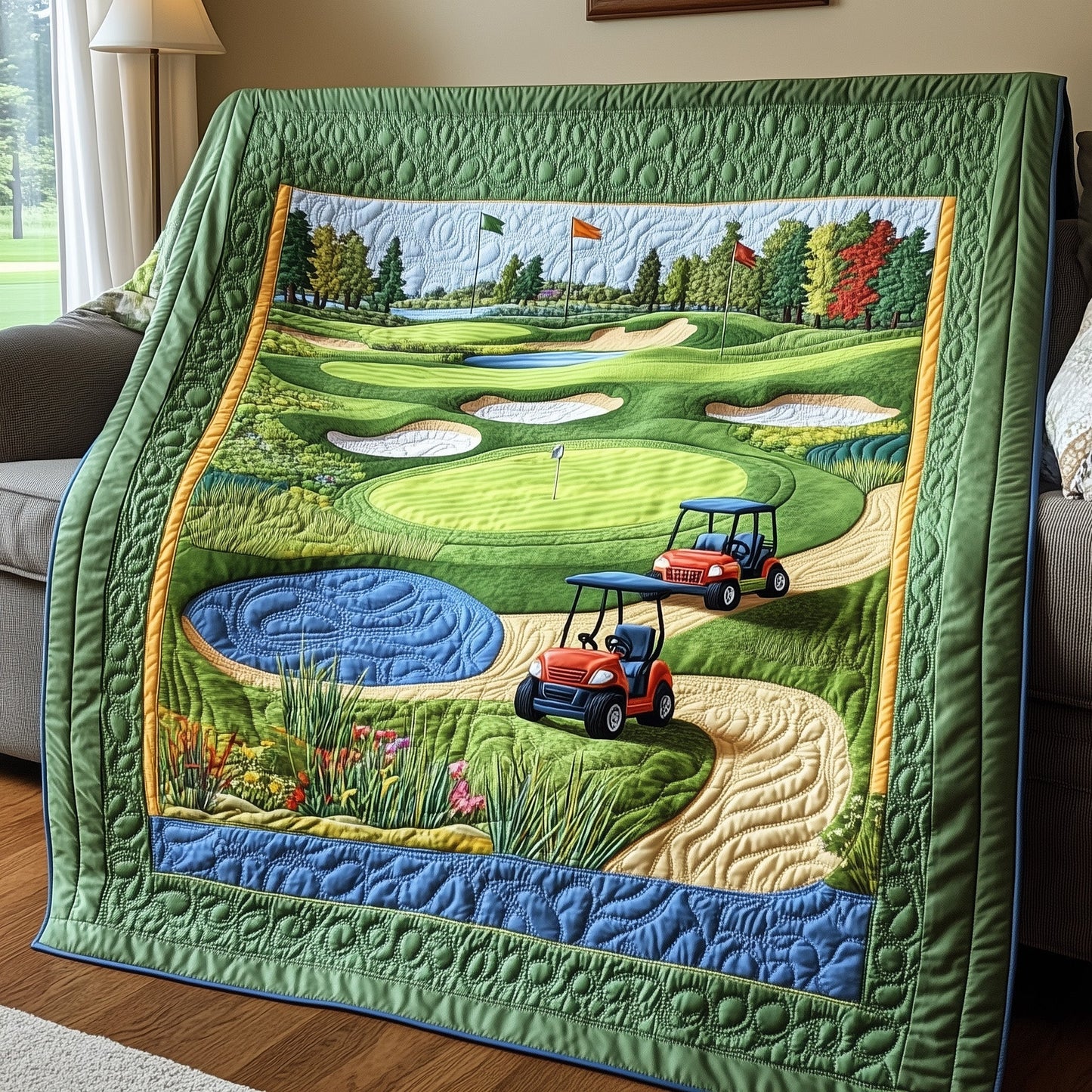 Golf Course Quilted Blanket GFTOTP8052