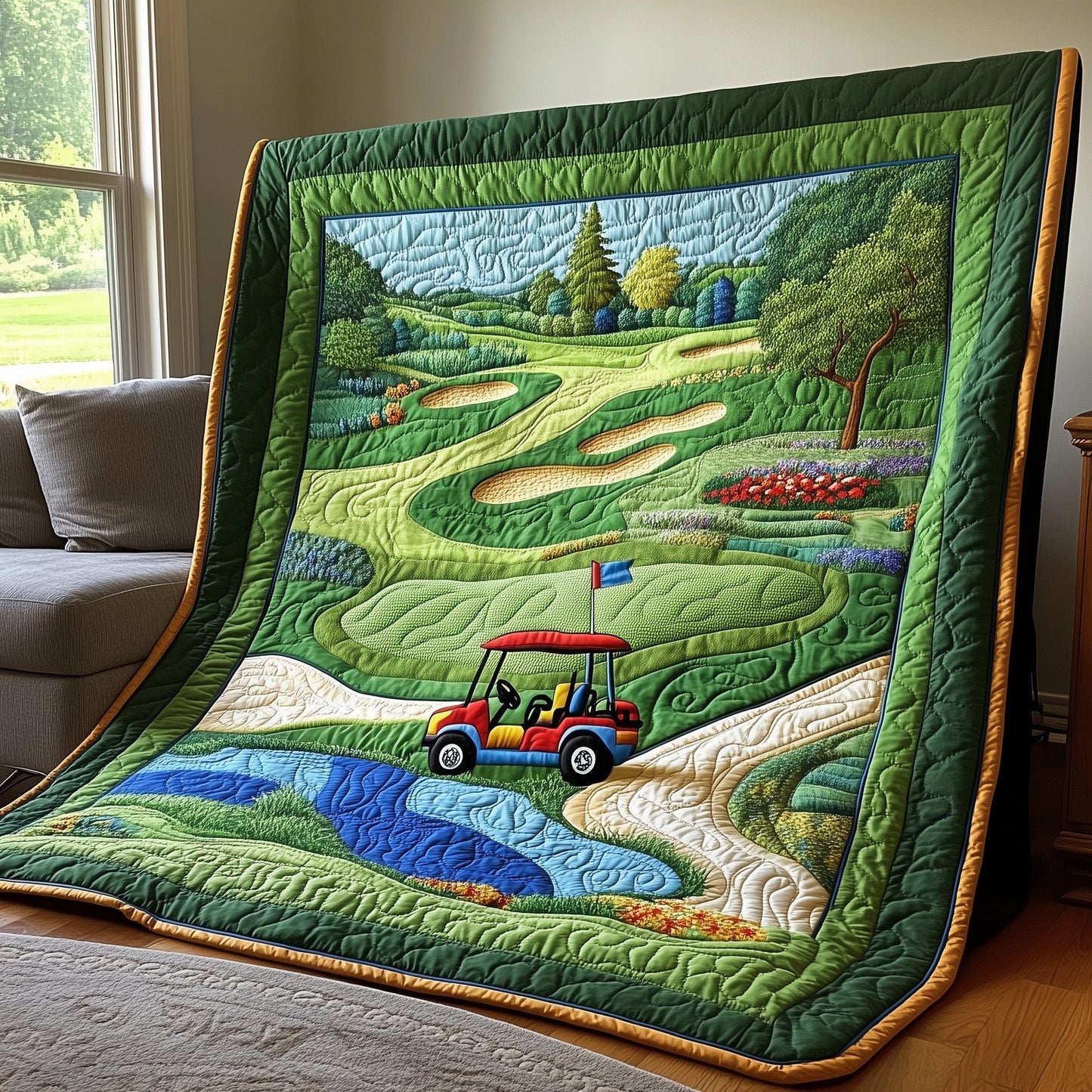 Golf Course Quilted Blanket GFTOTP8053