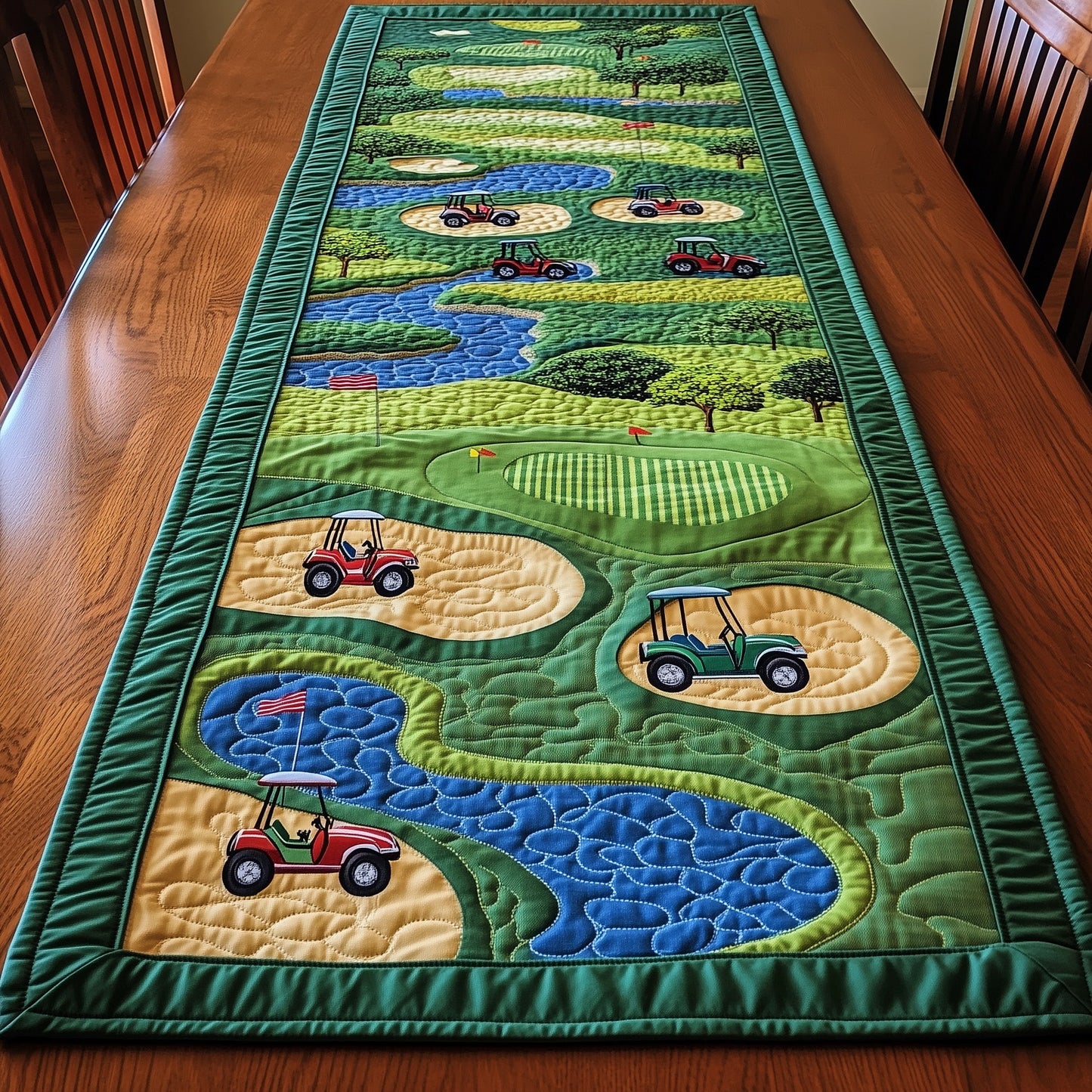 Golf Course Quilted Table Runner GFTOTP8107