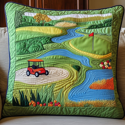 Golf Course Quilted Pillow Case GFTOTP8147