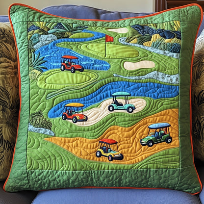 Golf Course Quilted Pillow Case GFTOTP8150