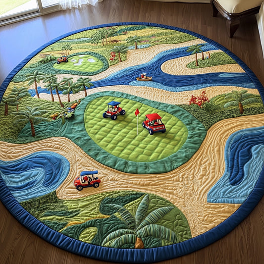 Golf Course Quilted Round Mat GFTOTP8166