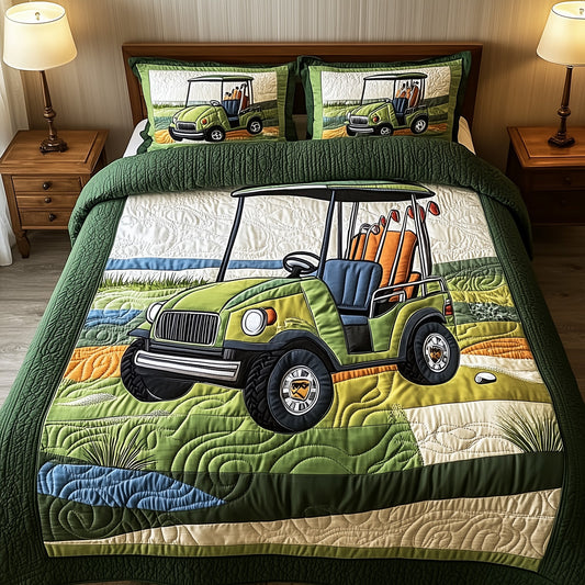 Fairway Rider 3-Piece Quilted Bedding Set GFTOTP8210