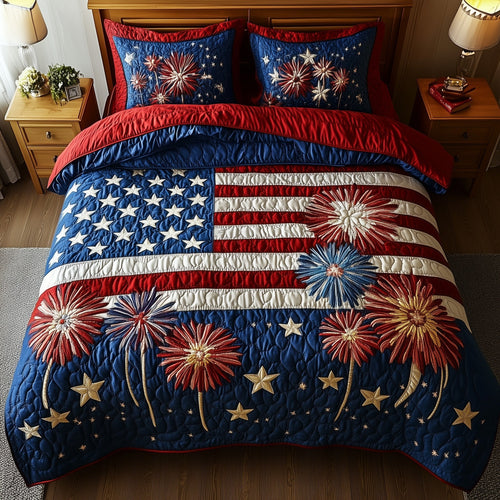 4th of July 3-Piece Quilted Bedding Set GFTOTP8257