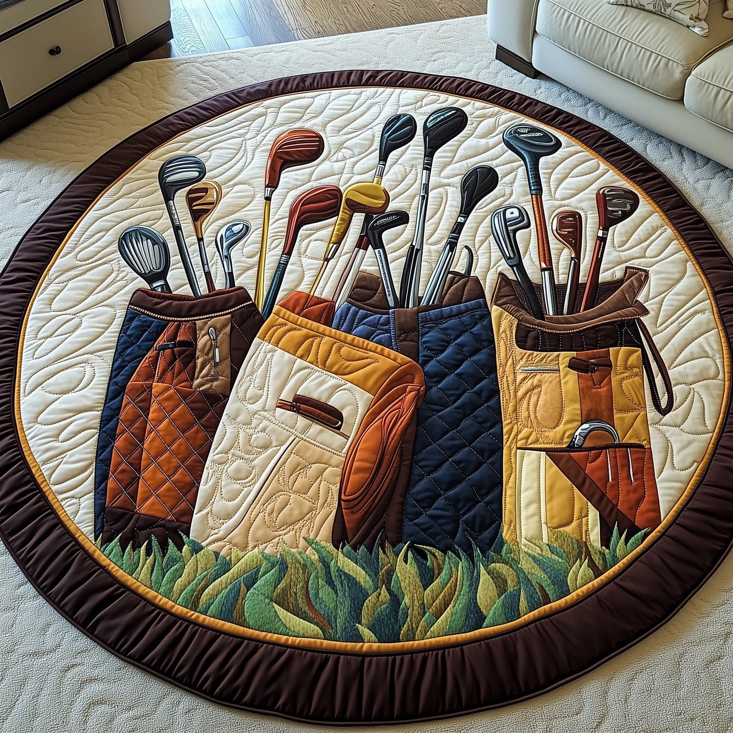 In the Golf Bag Quilted Round Mat GFTOTP8316