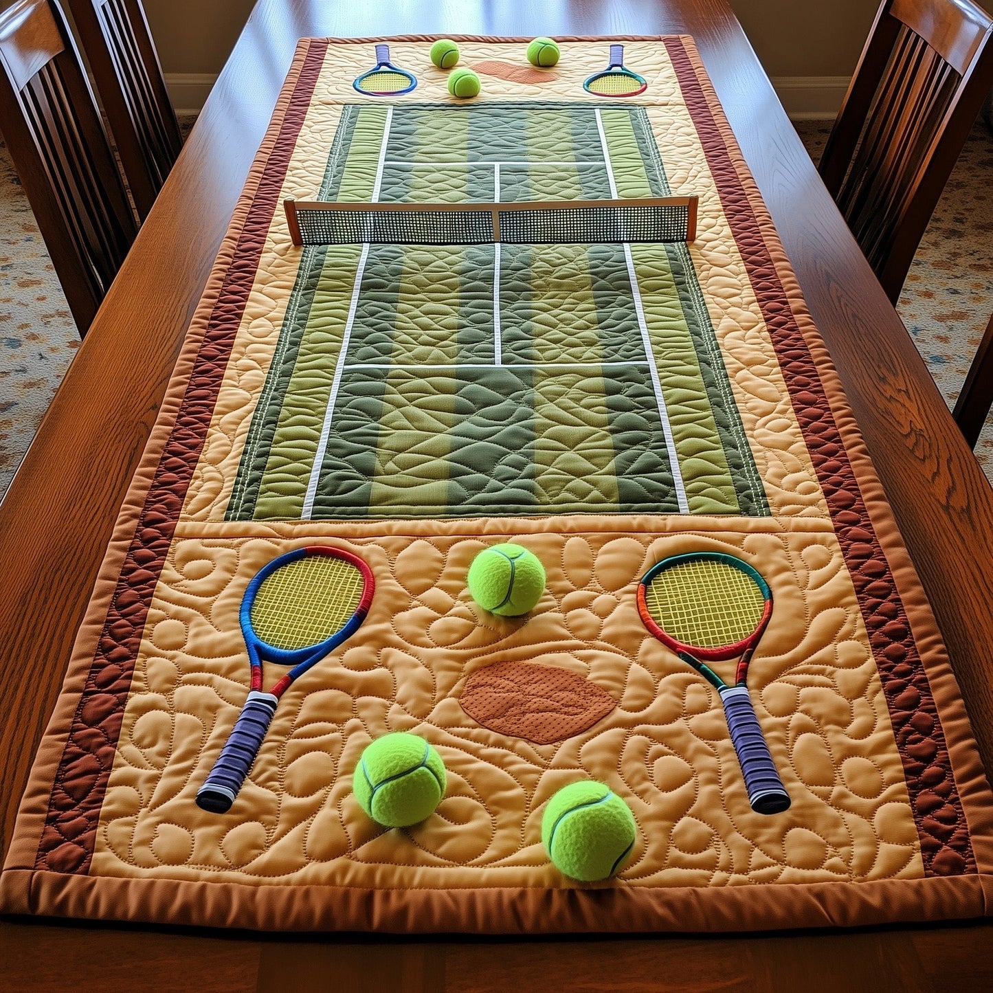 Tennis Time Quilted Table Runner GFTOTP8345